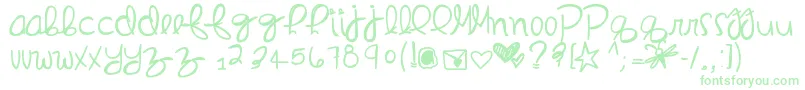 Lisätietoja Inmydreams-fontista Inmydreams-fontti – vihreät fontit valkoisella taustalla