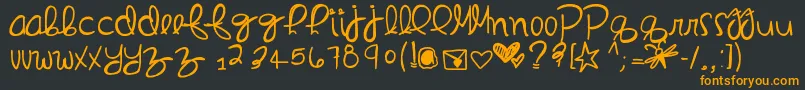 Шрифт Inmydreams – оранжевые шрифты на чёрном фоне