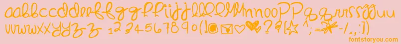 Inmydreams Font – Orange Fonts on Pink Background