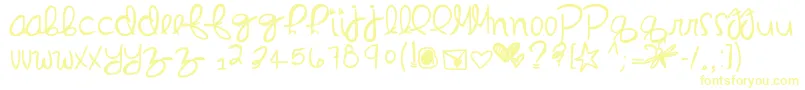 Inmydreams Font – Yellow Fonts on White Background