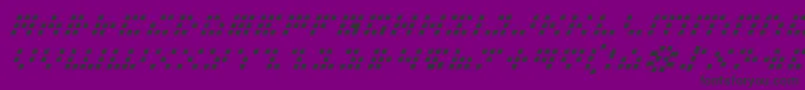 IconianItalic-fontti – mustat fontit violetilla taustalla