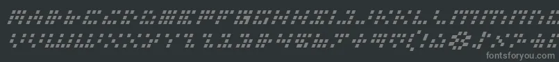 Fonte IconianItalic – fontes cinzas em um fundo preto