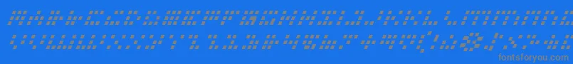 IconianItalic Font – Gray Fonts on Blue Background