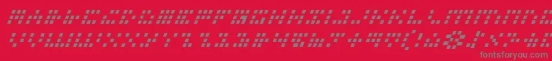 IconianItalic Font – Gray Fonts on Red Background