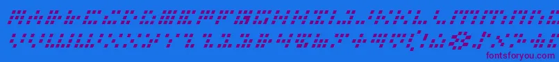 フォントIconianItalic – 紫色のフォント、青い背景