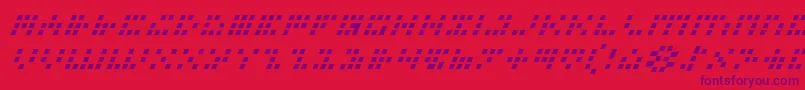 IconianItalic Font – Purple Fonts on Red Background
