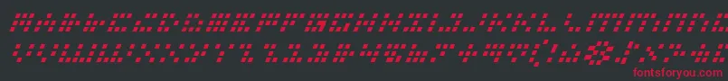 Czcionka IconianItalic – czerwone czcionki na czarnym tle