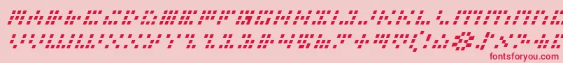 IconianItalic-Schriftart – Rote Schriften auf rosa Hintergrund