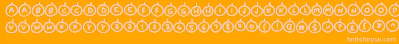 Шрифт Baubles – розовые шрифты на оранжевом фоне