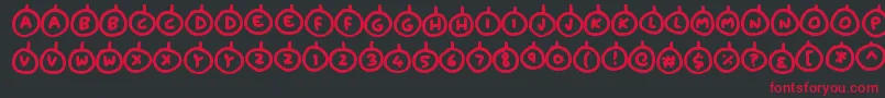 Baubles Font – Red Fonts on Black Background