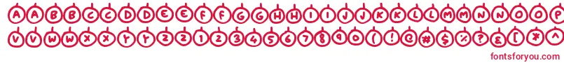 Baubles Font – Red Fonts on White Background