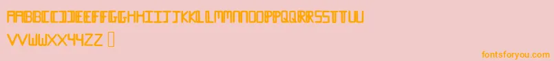 Karabey Font – Orange Fonts on Pink Background