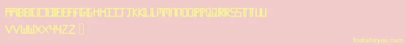 Karabey Font – Yellow Fonts on Pink Background