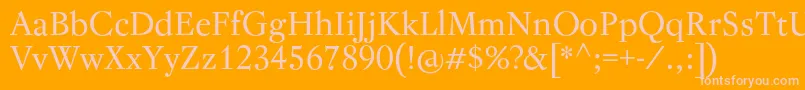 RegentPro Font – Pink Fonts on Orange Background