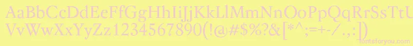 RegentPro Font – Pink Fonts on Yellow Background