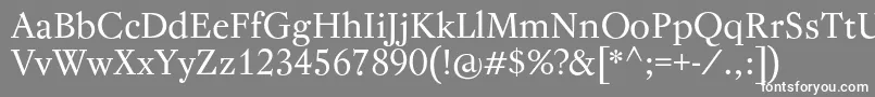 フォントRegentPro – 灰色の背景に白い文字