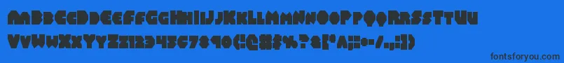 Balastaralcond Font – Black Fonts on Blue Background