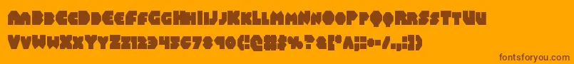 Balastaralcond-Schriftart – Braune Schriften auf orangefarbenem Hintergrund