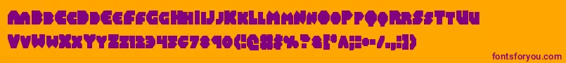 Balastaralcond Font – Purple Fonts on Orange Background