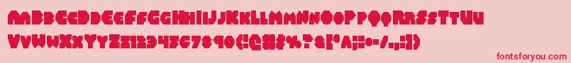 Balastaralcond Font – Red Fonts on Pink Background