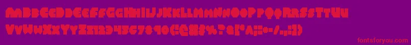 Balastaralcond Font – Red Fonts on Purple Background