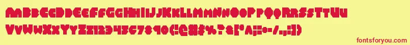 Balastaralcond Font – Red Fonts on Yellow Background