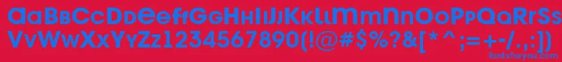 Шрифт Avant25 – синие шрифты на красном фоне