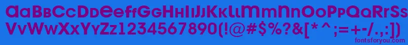 Шрифт Avant25 – фиолетовые шрифты на синем фоне