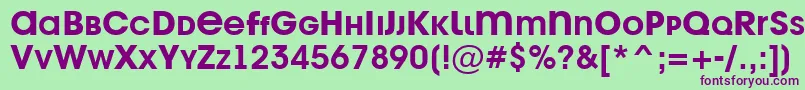 Шрифт Avant25 – фиолетовые шрифты на зелёном фоне