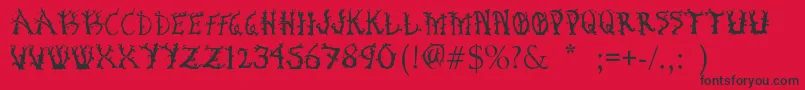 BosqueEncantado Font – Black Fonts on Red Background