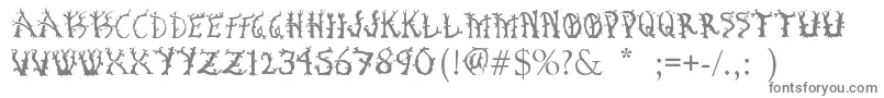 フォントBosqueEncantado – 白い背景に灰色の文字