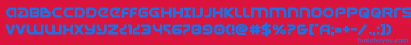 Universaljackbold Font – Blue Fonts on Red Background