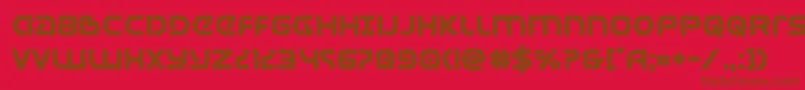Police Universaljackbold – polices brunes sur fond rouge