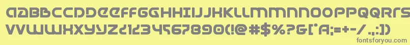 Fonte Universaljackbold – fontes cinzas em um fundo amarelo