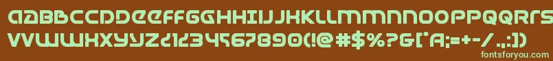 Universaljackbold-fontti – vihreät fontit ruskealla taustalla