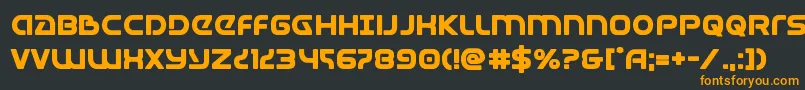 Universaljackbold Font – Orange Fonts on Black Background