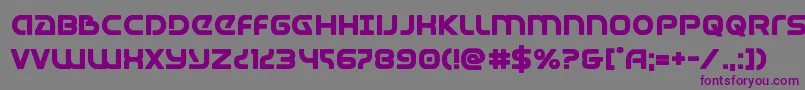 フォントUniversaljackbold – 紫色のフォント、灰色の背景