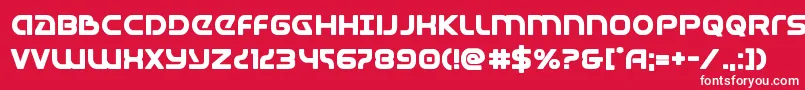 Universaljackbold Font – White Fonts on Red Background