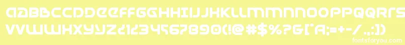 Universaljackbold Font – White Fonts on Yellow Background