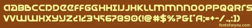 Universaljackbold Font – Yellow Fonts on Brown Background