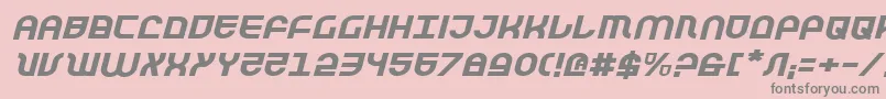 TrekTrooperExpandedItalic Font – Gray Fonts on Pink Background