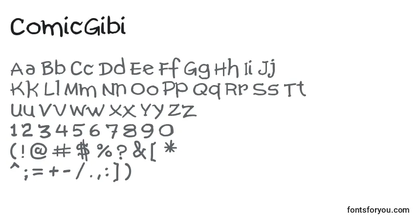 Fuente ComicGibi - alfabeto, números, caracteres especiales