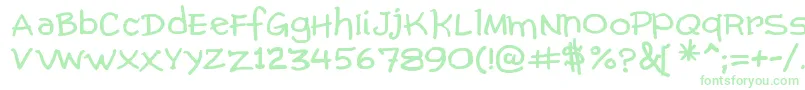 ComicGibi Font – Green Fonts on White Background