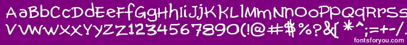 ComicGibi Font – White Fonts on Purple Background