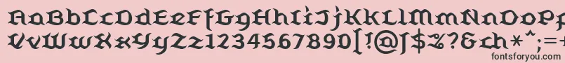 Шрифт Belugall – чёрные шрифты на розовом фоне