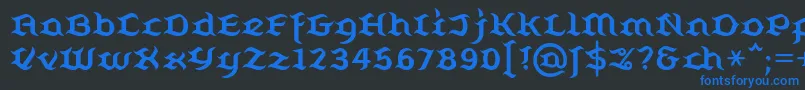 Belugall Font – Blue Fonts on Black Background