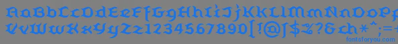 フォントBelugall – 灰色の背景に青い文字