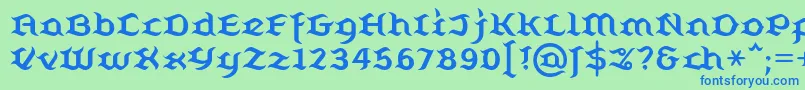 Belugall-Schriftart – Blaue Schriften auf grünem Hintergrund