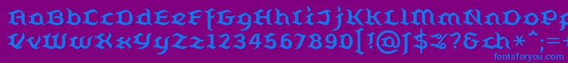 Belugall Font – Blue Fonts on Purple Background