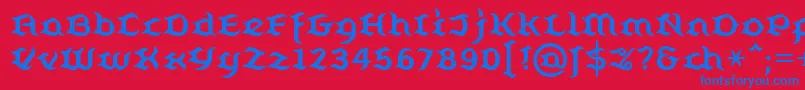 Belugall-Schriftart – Blaue Schriften auf rotem Hintergrund